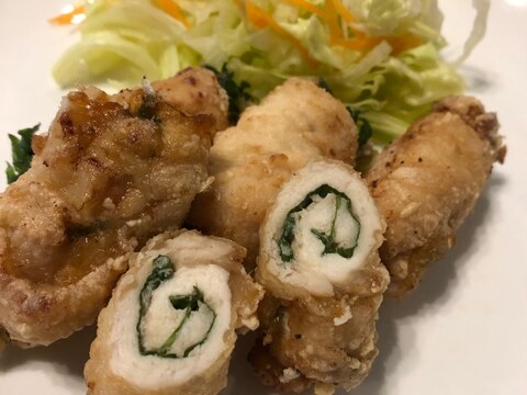 柔らか♪鶏むね肉の大葉巻きタツタ